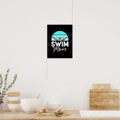 Poster Équipe de natation maman Mor école natation Rencon (Cuisine)
