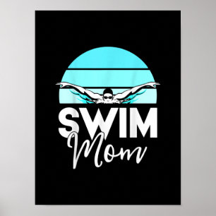 Poster Équipe de natation maman Mor école natation Rencon