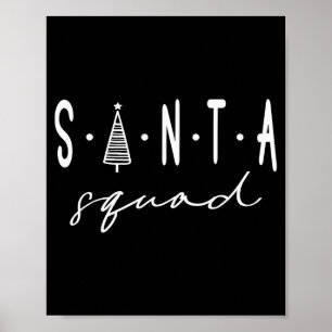 Poster Équipe de Noël de Santa Squad Équipe de Santa Crew