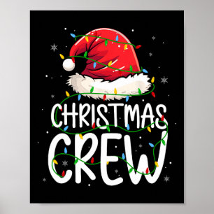 Poster Équipe de Noël Joyeux Famille Correspondant Pyjama