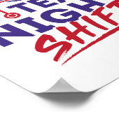 Poster Équipe de nuit Shift Hospital Doctor Nurse Staff (Coin)