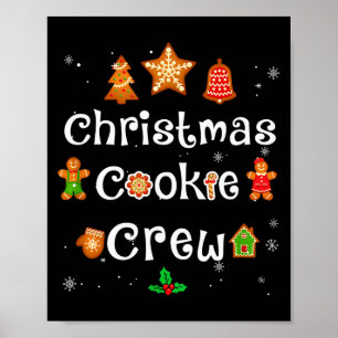 Poster Équipe de pâtisserie de Noël des boulangers Équipe