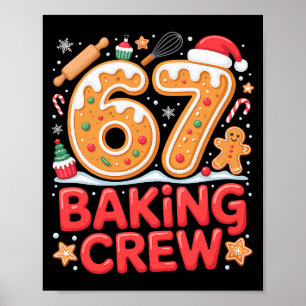 Poster Équipe de pâtisserie Noël 67 Mème drôle de pain d'
