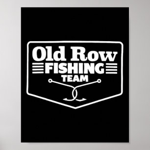 Poster Équipe de pêche à l'ancienne rangée drôle pour hom