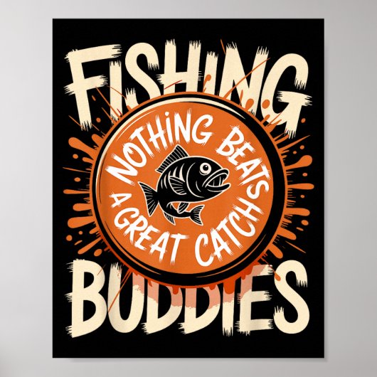 Poster Équipe de pêcheurs amis de Noël appariés Ch (Devant)