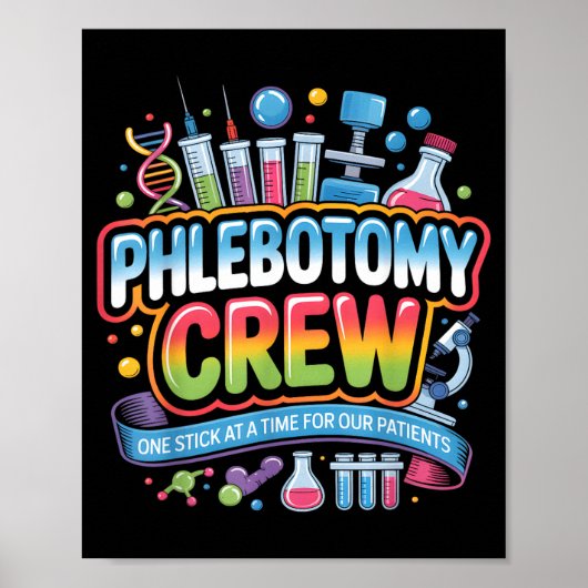 Poster Équipe de phlébotomie Semaine de laboratoire Techn (Devant)