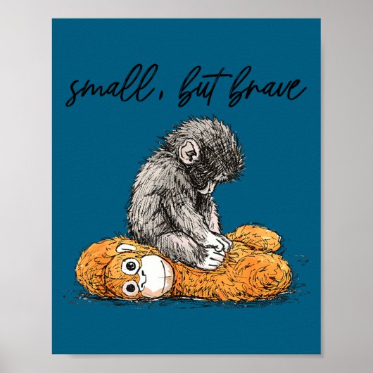 Poster Équipe de poing bébé singe poing singe mème (Devant)