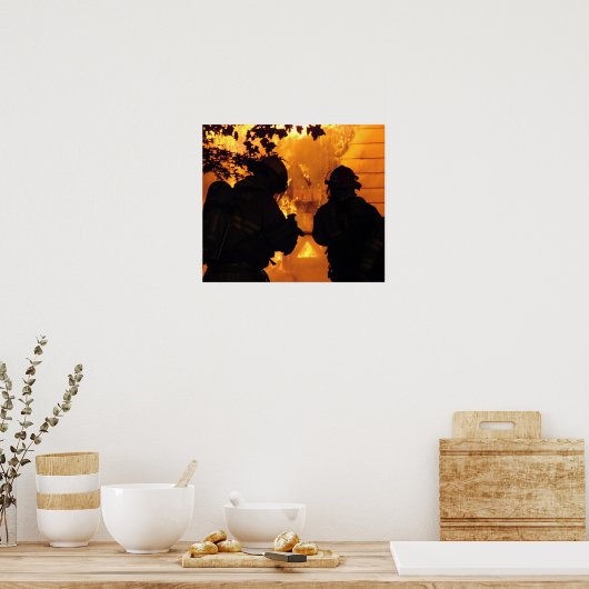 Poster Équipe de pompiers (Cuisine)