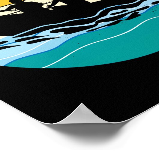 Poster Équipe de rafting Raft White Water Rafter Paddle R (Coin)