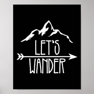 Poster Équipe de randonnée Let's Wander Camping Matching