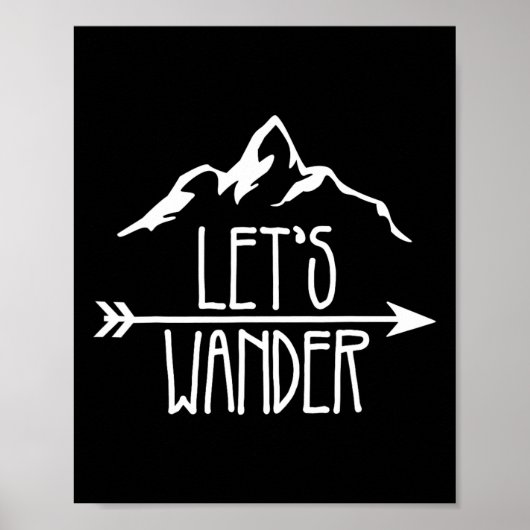 Poster Équipe de randonnée Let's Wander Camping Matching (Devant)