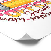 Poster Équipe de réception colorée Appréciation Quot (Coin)