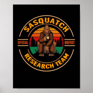 Poster Équipe de recherche Bigfoot Retro Vintage Sasquatc