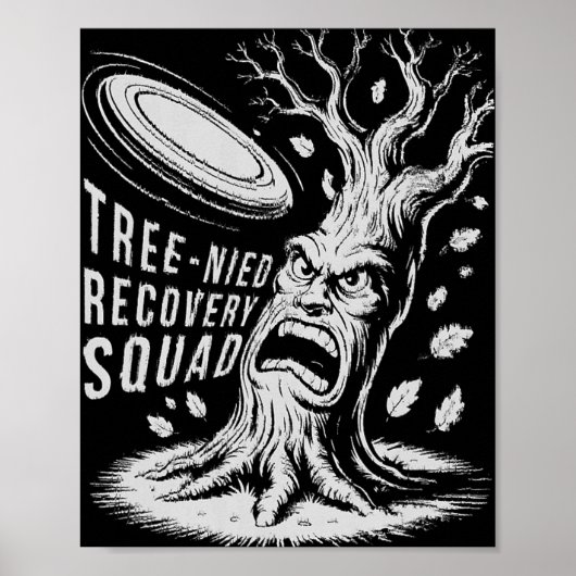 Poster Équipe de Récupération Arborée Drôle Disc Golf Stu (Devant)