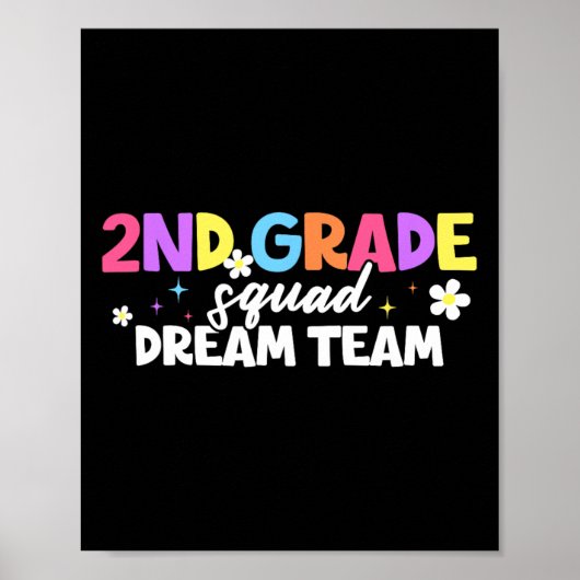 Poster Équipe de rêve de 2e année Enseignant Étudiant Ret (Devant)
