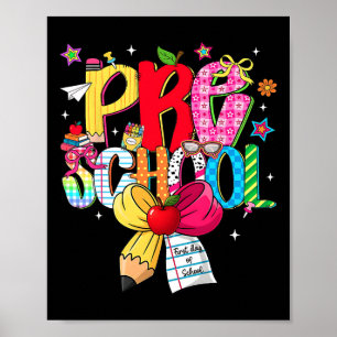 Poster Équipe de rêve de la maternelle chic rentrée scola