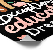 Poster Équipe de rêve de l'enseignement exceptionnel Artw (Coin)