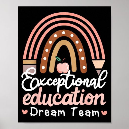 Poster Équipe de rêve de l'enseignement exceptionnel Artw (Devant)