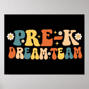 Poster Équipe de rêve de pré-maternelle