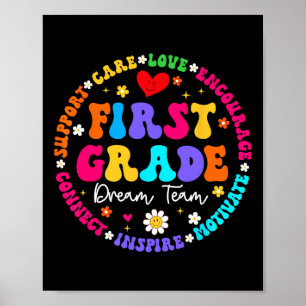 Poster Équipe De Rêve De Première Année Retour À L'École