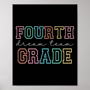 Poster Équipe de rêve de quatrième année 4e jour de rentr