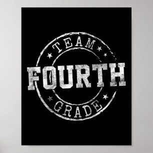 Poster Équipe de rêve de quatrième année 4e jour de rentr
