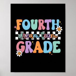 Poster Équipe de rêve de quatrième année Retour à l'école