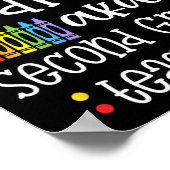 Poster Équipe de rêve deuxième année Enseignants amusants (Coin)