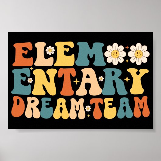 Poster Équipe De Rêve Élémentaire Retour À L'École (Devant)