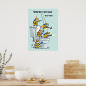 Poster Équipe de Rinçage d'Urgence (Cuisine)