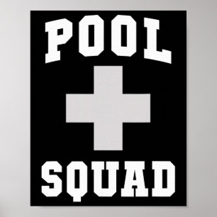 Poster Équipe de sauvetage de piscine mignonne sauveteurs