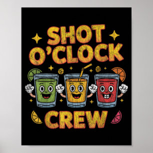 Poster Équipe de Shot Oclock Drôle d'équipe de buveurs