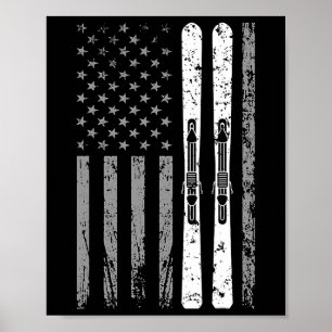 Poster Équipe de ski de descente 4 juillet États-Unis Dra