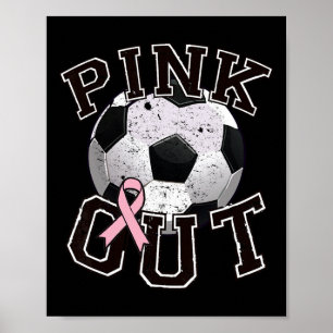 Poster Équipe de soccer Pink Out Mois de la sensibilisati