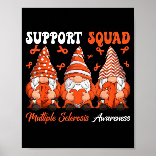 Poster Équipe de soutien aux gnomes de sclérose en plaque (Devant)