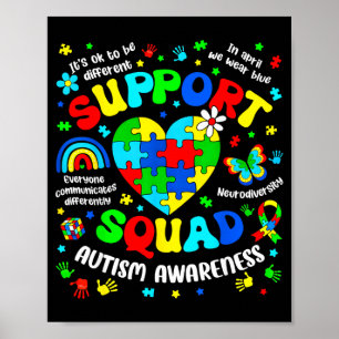 Poster Équipe de soutien casse-tête de sensibilisation à