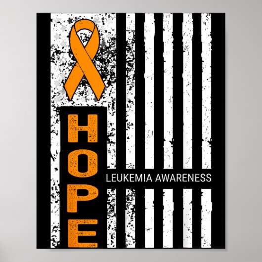 Poster Équipe de soutien Hope Sensibilisation à la leucém (Devant)