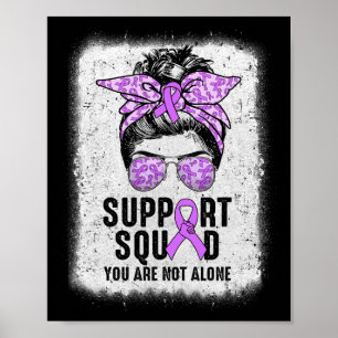 Poster Équipe de soutien Messy Bun Guerrier Purple Epilep