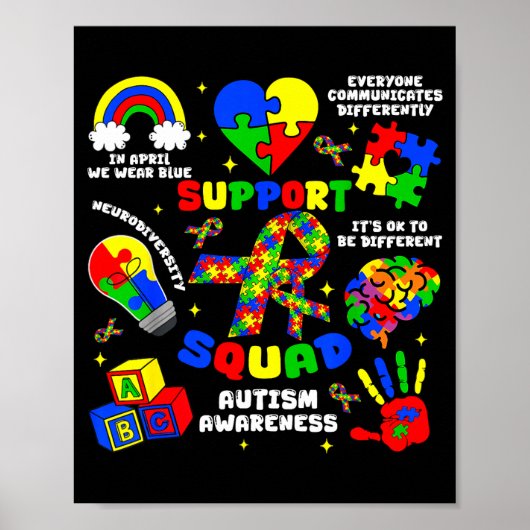 Poster Équipe de soutien sensibilisation à l'autisme pièc (Devant)
