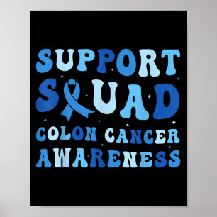 Poster Équipe de soutien Sensibilisation au cancer colore