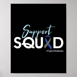 Poster Équipe de soutien - Sensibilisation au diabète de