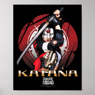 Poster Équipe de suicide Fleur Katana
