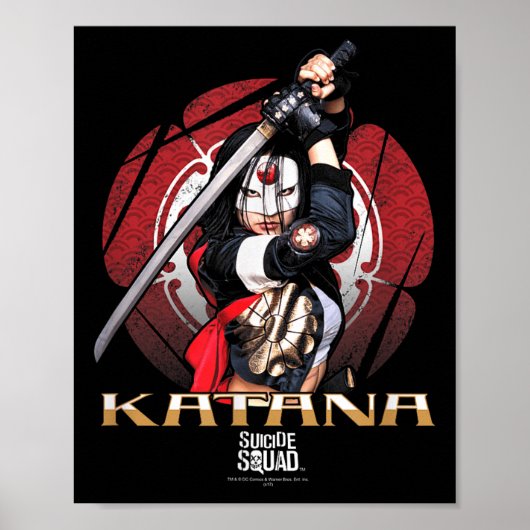 Poster Équipe de suicide Fleur Katana (Devant)