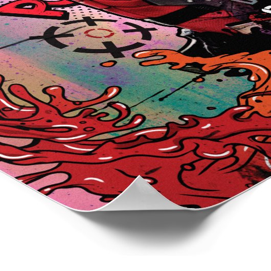 Poster Équipe de suicide | Graffiti de caractères de capt (Coin)