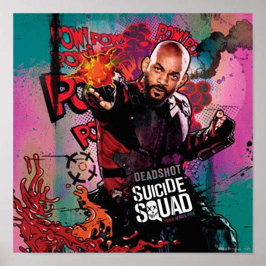 Poster Équipe de suicide | Graffiti de caractères de capt (Devant)