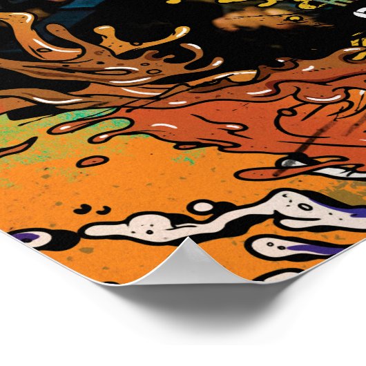 Poster Équipe de suicide | Graffiti du drapeau de brique (Coin)