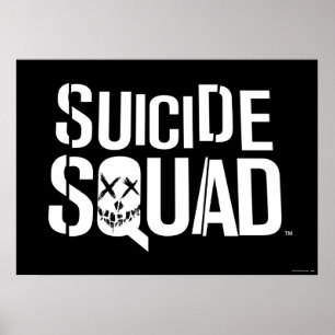 Poster Équipe de suicide   Logo blanc