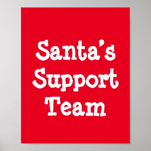Poster Équipe de support père Noël (Devant)