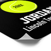 Poster Équipe de tennis personnalisée Photo Collage Nom d (Coin)