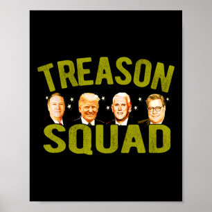 Poster Équipe de trahison Impeach Trump Pence Pompeo Rr U